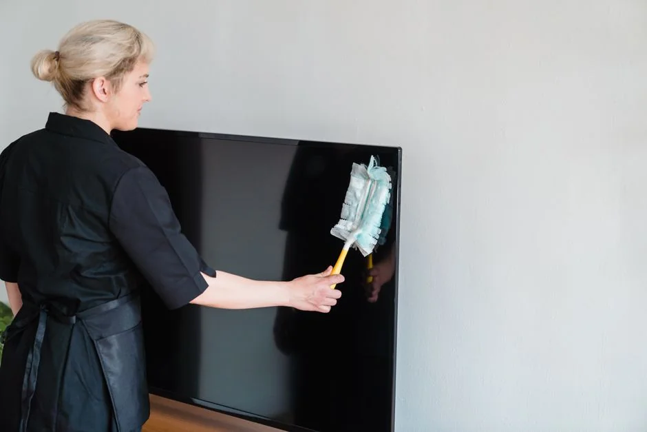 Vacuum and tools in a room undergoing renovation, showcasing home improvement.